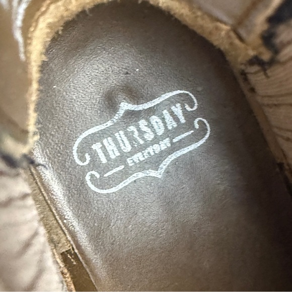 Thursday Boot Company Suede Heeled Fall Tan Boots - Picture 6 of 8